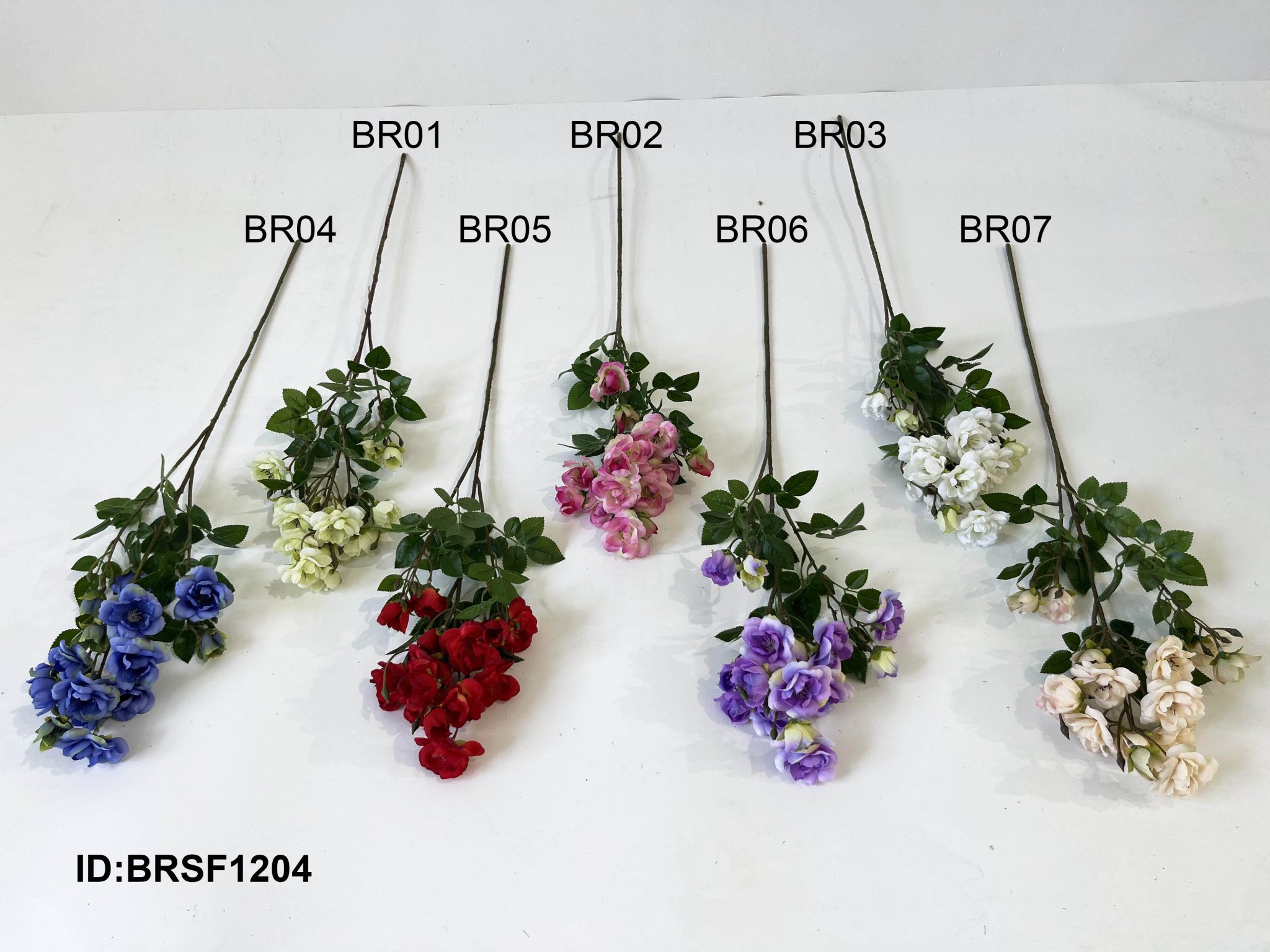 hochwertige künstliche Multiflora-Rosen mit einem Stiel im Großhandel BRSF1204