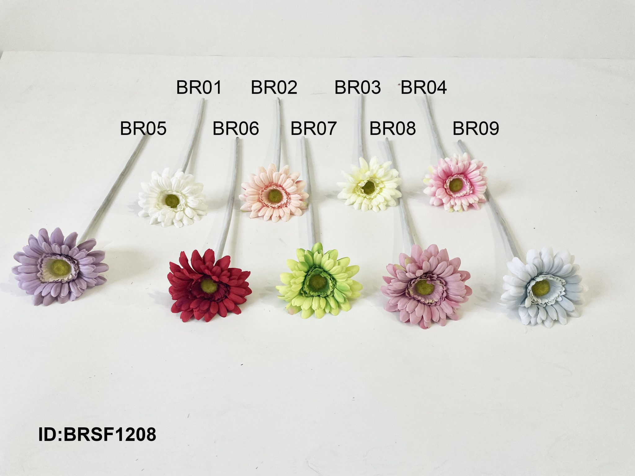 aukštos kokybės laisva individuali tikroviška dirbtinė gerbera BRSF1208