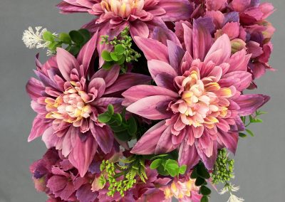 Artificial dahlia and hydrangeas mix bouquet China supplier BRSF2146