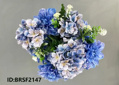 Artificial hydrangeas and dahlia bouquet China factory BRSF2147