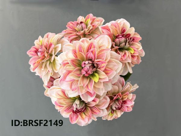 High quality dahlia faux flowers bouquet made in China BRSF2148