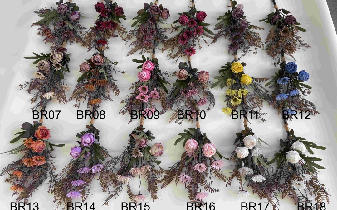 Hand tied bouquet rose and mum flowers China BRSF9306