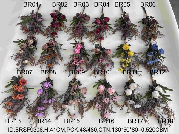 Hand tied bouquet rose and mum flowers China BRSF9306