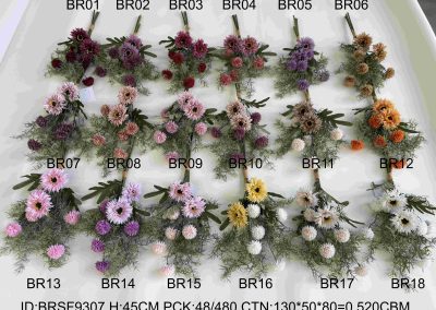 Artificial chrysanthemum hand tied bouquet for decoration China supplier BRSF9307
