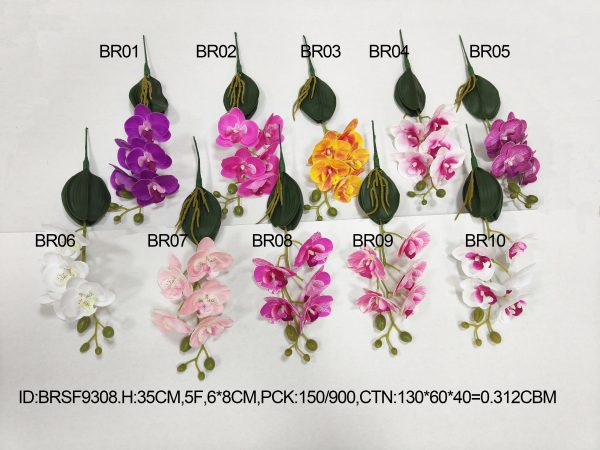 Cheap artificial real touch orchid flowers BRSF9308