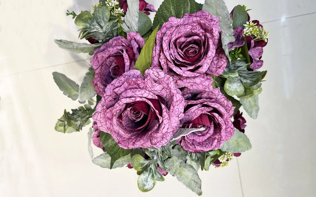 artificial rose bouquet flowers china BR260002