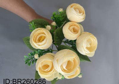7 head Small artificial tea rose flowes Bouquets directly import from China BR260286