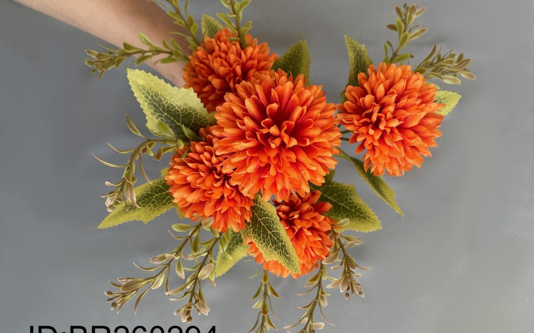 Artificial Spray Chrysanthemum Stems Faux Silk Flowers China Factory Export BR260294