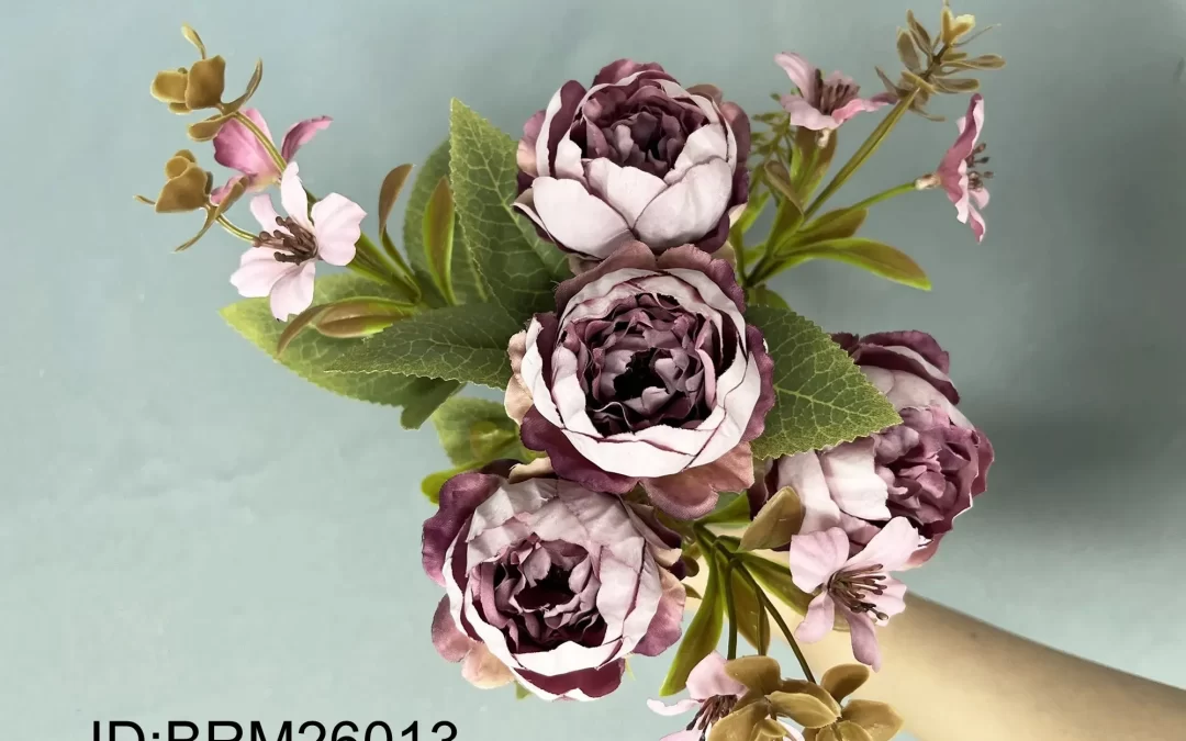 Top China Manufacturer Wholesaling Faux Silk Wild Peony BRM26013