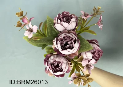 Top China Manufacturer Wholesaling Faux Silk Wild Peony BRM26013