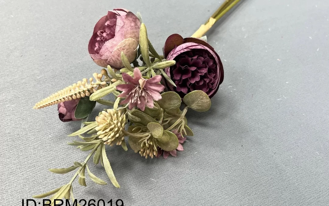 Artificial Small Hand Tied Peony bouquet used for decoration BRM26019