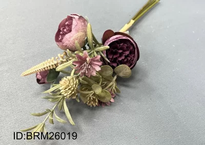 Artificial Small Hand Tied Peony bouquet used for decoration BRM26019
