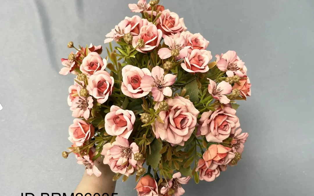 China Window Display Artificial Small Roses Wholesaler Customized Design BRM26035