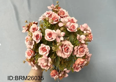 China Window Display Artificial Small Roses Wholesaler Customized Design BRM26035
