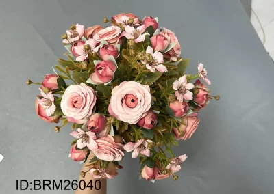 China Small Batch Customized Artificial Small RosesWildflower Supplier Factory Direct Export BRM26040