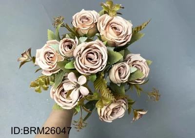 China Fast Delivery Artificial Roses Supplier Factory Stock Wholesale Export BRM26047