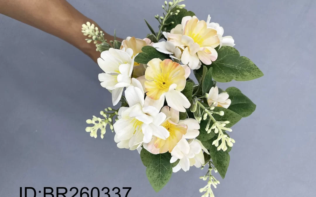Wholesale Artificial begonia flower From China Factory Direct Silk Arrangements BR260337