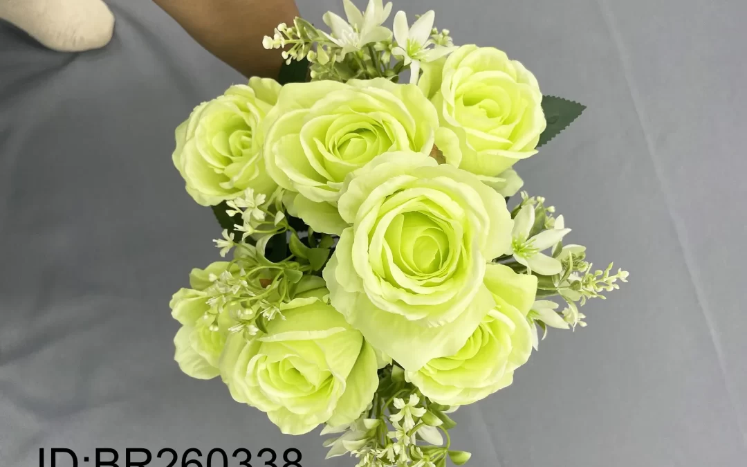 China Fake rose Factory Custom Silk Artificial Floral Bouquets BR260338