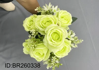 China Fake rose Factory Custom Silk Artificial Floral Bouquets BR260338
