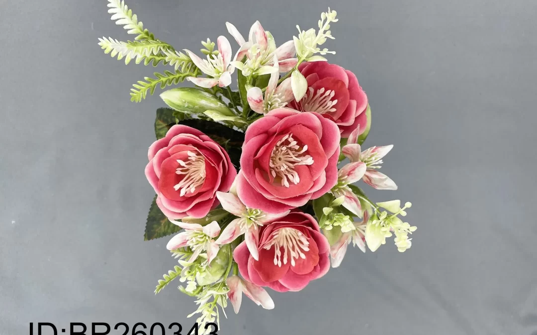 China Artificial Magnolia Factory Custom fabric flwoer For Decoration BR260343