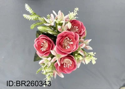 China Artificial Magnolia Factory Custom fabric flower For Decoration BR260343