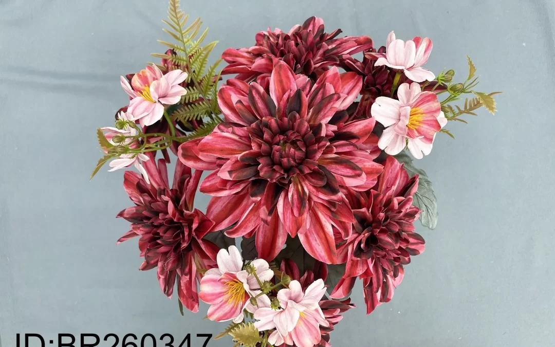 China 3D dahlia Flower Wholesale Supplier Custom Designs BR260347