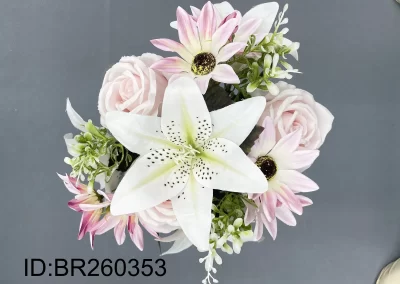 Wholesale fabric mix Flowers China Custom Artificial Arrangements For Wedding BR260353