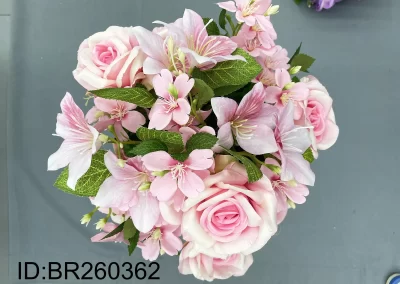 Fake rose bouquet Wholesale China Artificial Flower Factory Direct Price BR260362