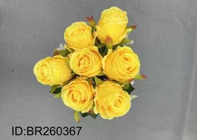 China artificial 7 stems tea rose flowers Custom Order Wholesale Factory Price  BR260367