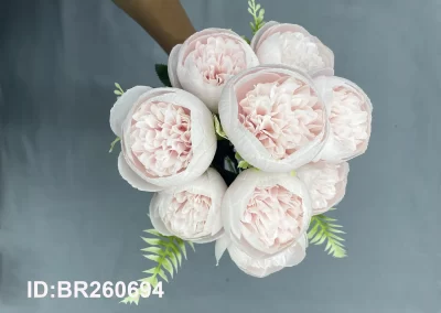 florist fake flowers tea rose bouquet in China exporter BR260694