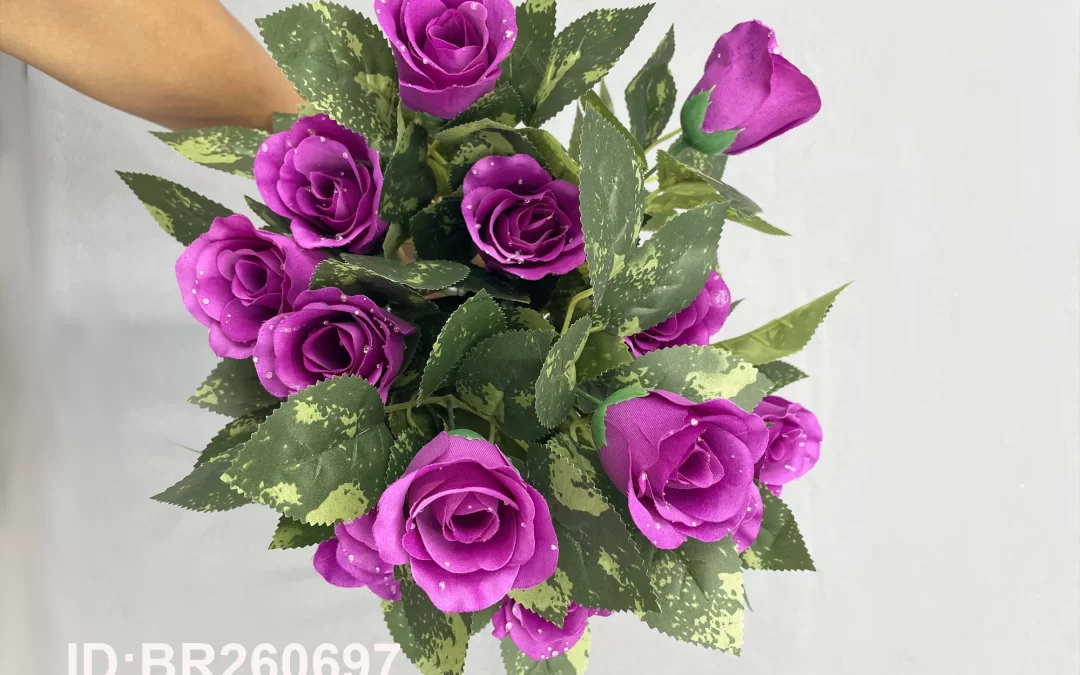 silk rose bouquet wholesale silk floral supplies BR260697
