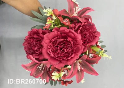 artificial flower bouquet wedding real touch peonies wholesale BR260700