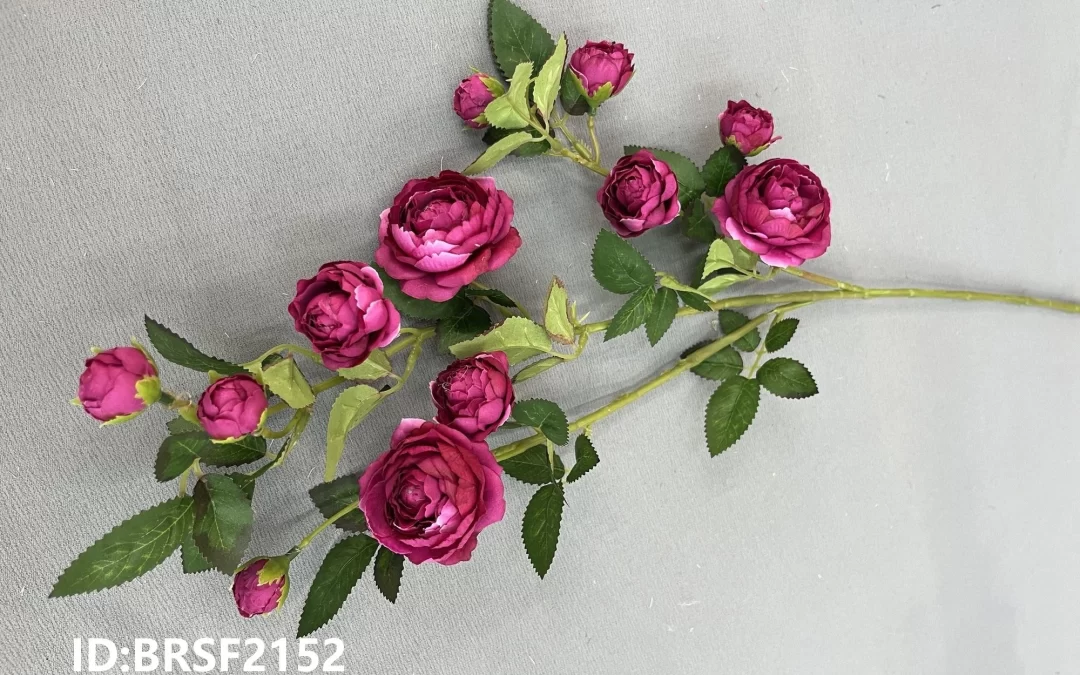 Long stem artificial rose spray used for wedding and decoration BRSF2152