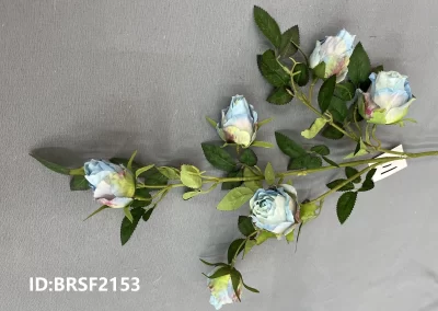 Long stem artificial rose spray China Mall Display silk floral Supplier  BRSF2153