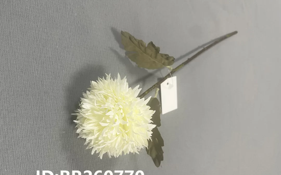 Single Head Pom-Pom Chrysanthemum Stem – Artificial Silk Flower China Factory Export BR260770