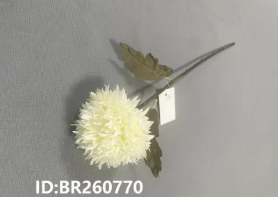 Single Head Pom-Pom Chrysanthemum Stem – Artificial Silk Flower China Factory Export BR260770